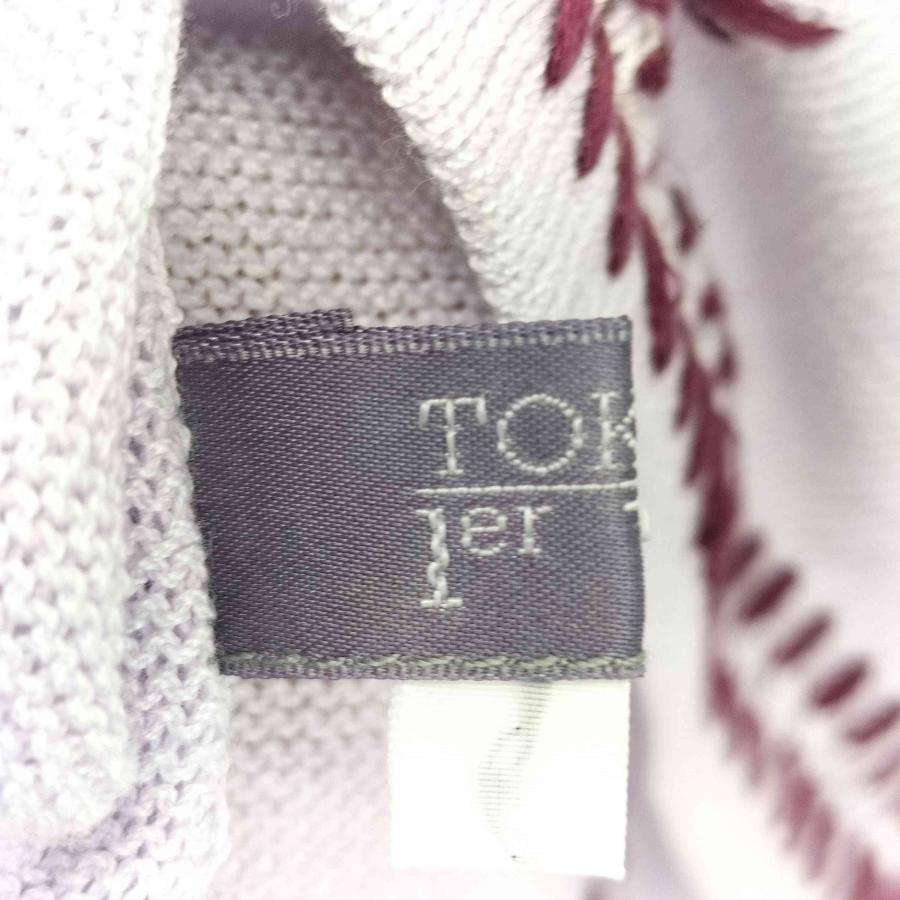 トクコプルミエヴォル☆試着のみ！女の子とお花 コットンニットチュニック☆ トクコプルミエヴォル☆試着のみ！女の子とお花 コットンニット