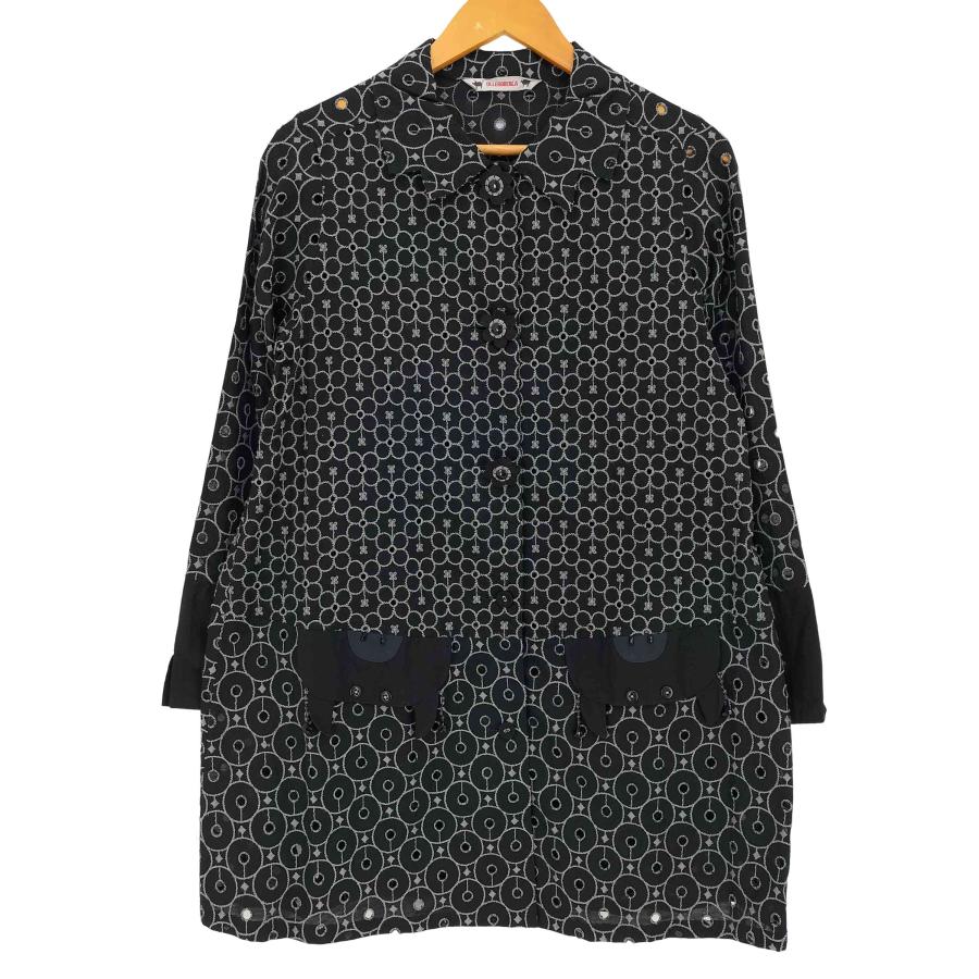 OLLEBOREBLA(アルベロベロ) オレボレブラ 総刺繍 花柄 ブタさん ステンカラー ハーフコート  レディース 表記無 【中古】【ブランド古着バズストア】 OLLEBOREBLA（オレボレブラ） OLLEBOREBLA(アルベロベロ) 総刺繍 花柄