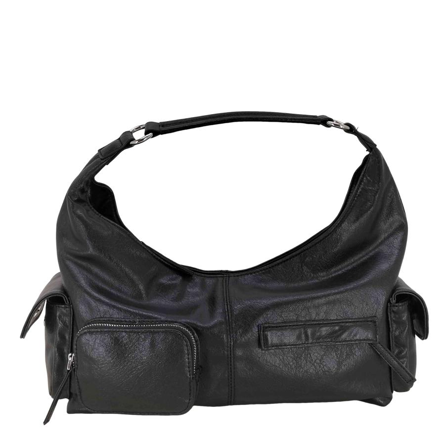 ZARA（ザラ） クラックテクスチャー加工ポケットバッグ レディース