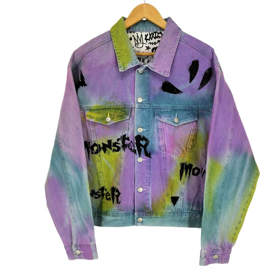 USED古着(ユーズドフルギ) MONSTER 両面プリント デニムジャケット メンズ  M【中古】【ブランド古着バズストア】 USED古着(ユーズドフルギ) MONSTER 両面プリント マルチカラー デニム