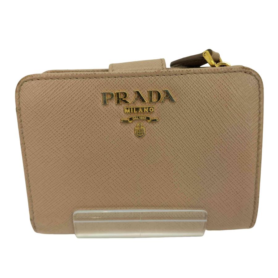 PRADA（プラダ） サフィアーノ 二つ折り ラウンドジップ ウォレット