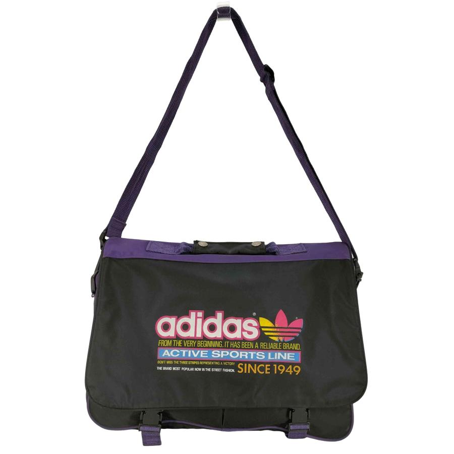 90s-00s adidas メッセンジャーバック　Y2K 00S】アディダス メッセンジャーバッグ Y2K テック 大容量 黒