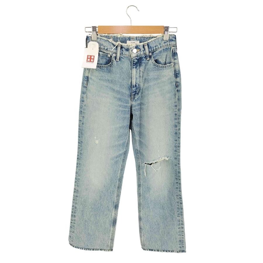 CLANE(クラネ) CRASH DENIM PANTS クラッシュ デニムパンツ レディース  0【中古】【ブランド古着バズストア】 CLANE（クラネ） CRASH DENIM PANTS クラッシュ デニムパンツ