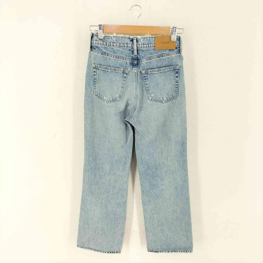 CLANE(クラネ) CRASH DENIM PANTS クラッシュ デニムパンツ レディース  0【中古】【ブランド古着バズストア】 CLANE（クラネ） CRASH DENIM PANTS クラッシュ デニムパンツ