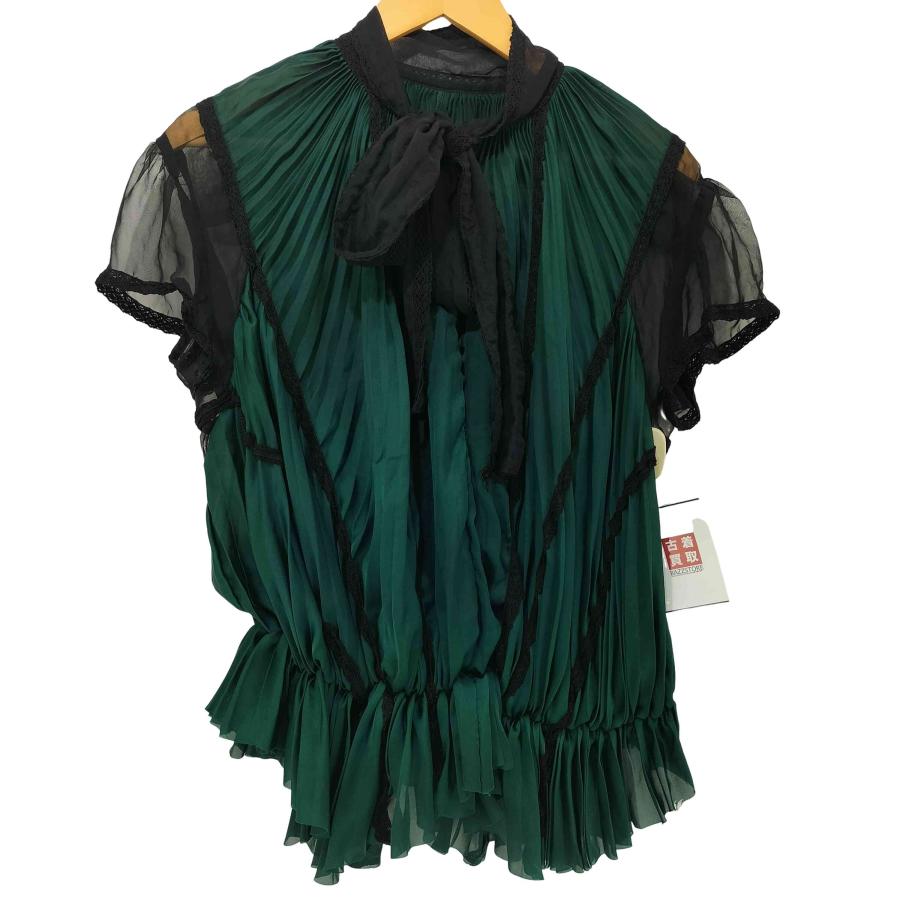 Sacai(サカイ) プリーツ レース切替 シースルーブラウス レディース JPN：1 【中古】【ブランド古着バズストア】 sacai（サカイ） プリーツ レース切替 シースルーブラウス レディース