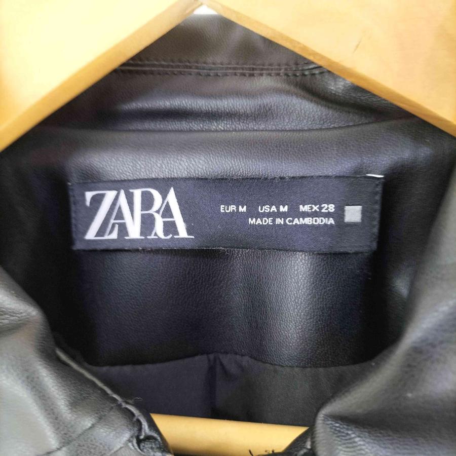 ZARA（ザラ） ショート丈フェイクレザージャケット レディース import