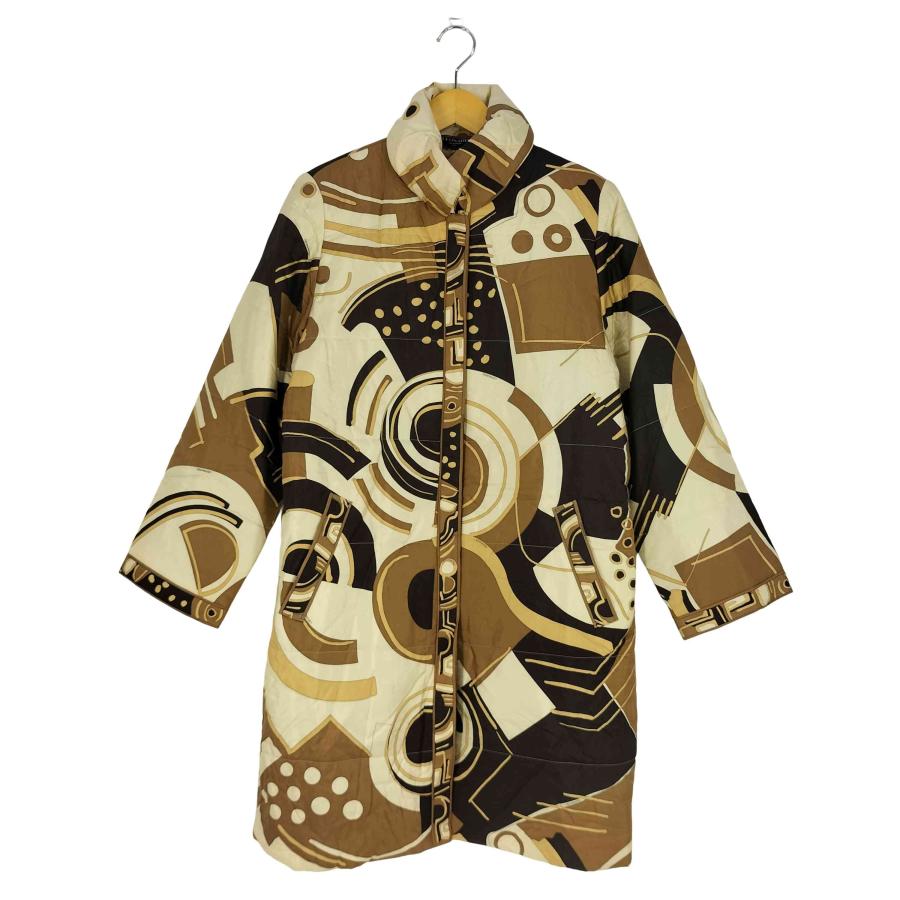 LEONARD(レオナール) シルク スカーフ柄 中綿コート  レディース JPN：11号 【中古】【ブランド古着バズストア】 LEONARD（レオナール） シルク スカーフ柄 中綿コート レディース JPN