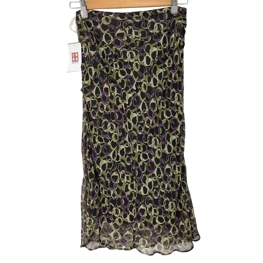 BASILE28(バジーレヴェントット) 総柄 シルク100 タイトスカート