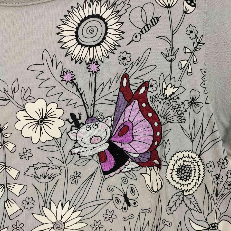 OLLEBOREBLA(アルベロベロ) オレボレブラ 総刺繍 花柄 ブタさん ステン