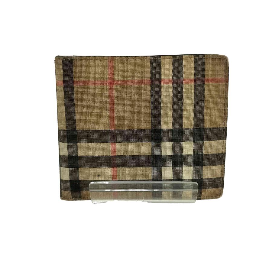 未使用】BURBERRY バーバリー レザー 二つ折り財布 ノバチェック メンズ BURBERRY BURBERRY(バーバリー) ノバチェック 二つ折り財布 メンズ