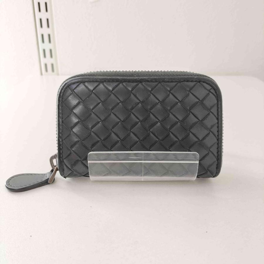 BOTTEGA VENETA(ボッテガヴェネタ) イントレチャート ラウンドジップ レザー コインケース 中古 古着 0950 Brandol /  BOTTEGA VENETA ボッテガヴェネタ ラウンドファスナー長財布 イントレチャート 革編み ネイビー 593217 VCPQ4 8838
