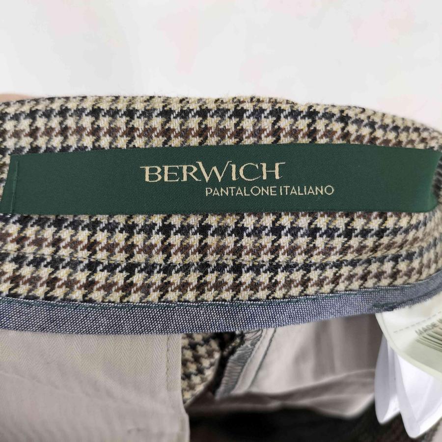 BERWICH（ベルウィッチ） 千鳥格子柄 サイドアジャスター 2プリーツ