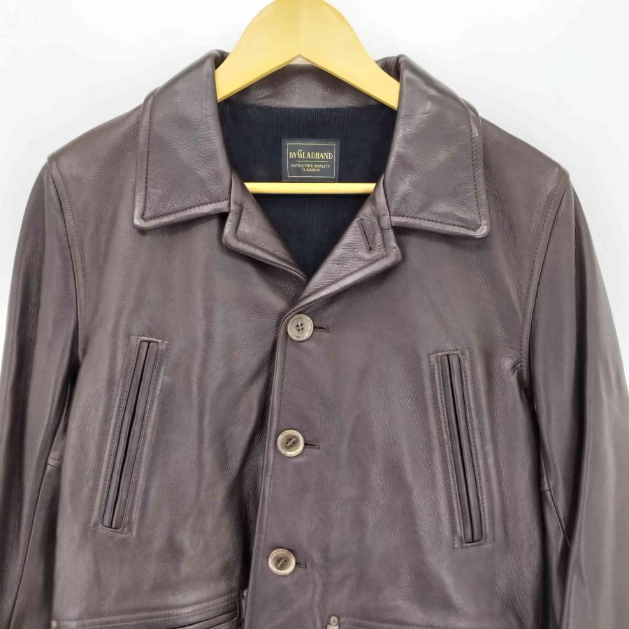 BY GLADHAND(バイグラッドハンド) カウレザー カーコート メンズ import：S 【中古】【ブランド古着バズストア】 BY GLADHAND GLADHAND(バイグラッドハンド) カウレザー カーコート