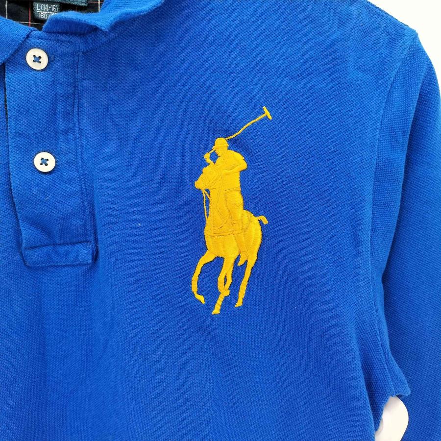 まめ 　　★未使用 ポロラルフローレン ビッグポニー刺繍 ポロシャツ 長袖 楽天市場】人気 黒 ビッグポニー 刺繍 □ POLO ポロ ラルフ