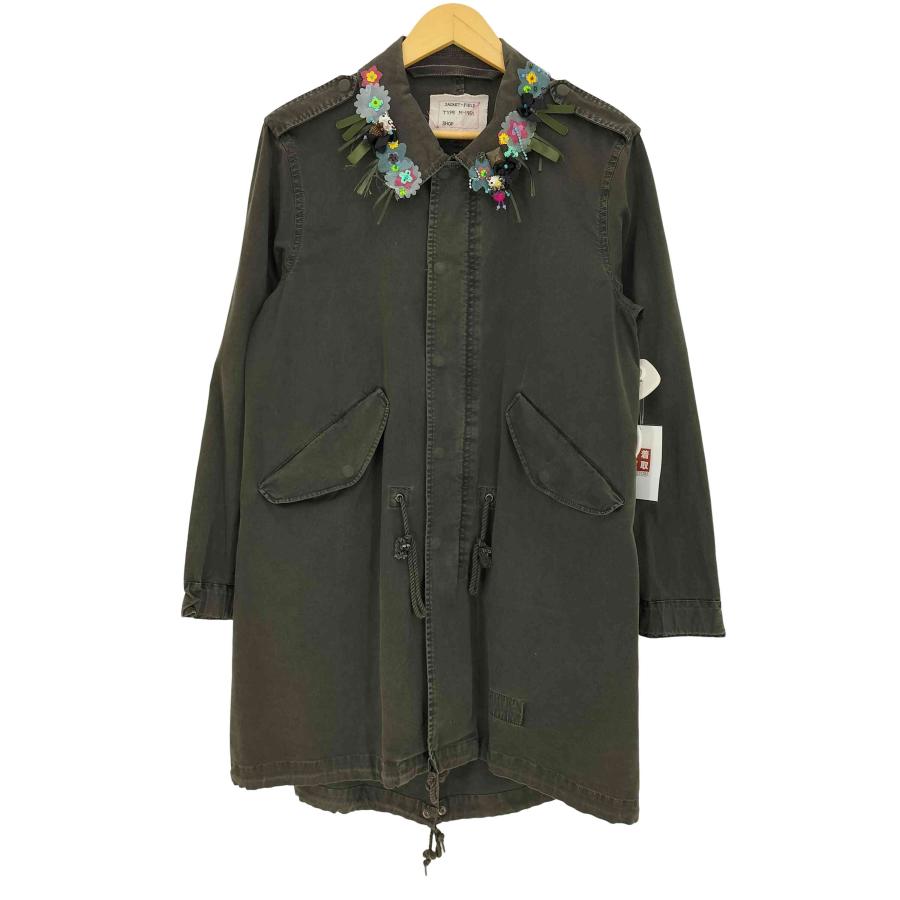 OLLEBOREBLA(アルベロベロ) オレボレブラ ブタさんボタン  製品染め アップリケ ビジュー装飾 M-1951 フィールドコート レディース 表記無 【中古】【ブランド古着バズストア】 OLLEBOREBLA（オレボレブラ） OLLEBOREBLA(アルベロベロ) ブタさん