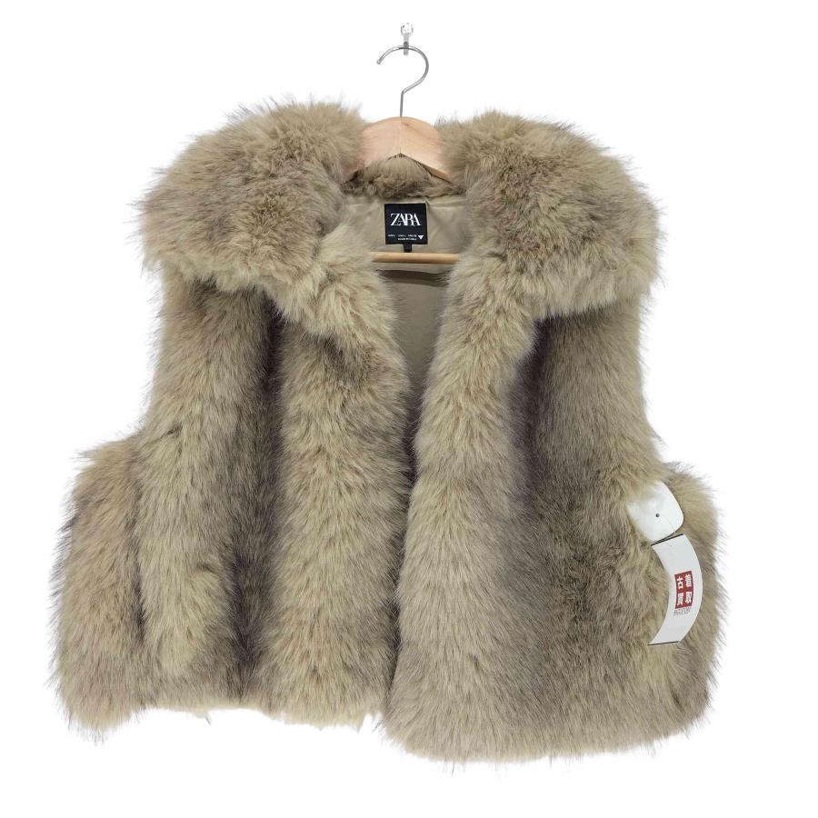 ZARA（ザラ） フェイクファー ベスト レディース import：L 中古 古着