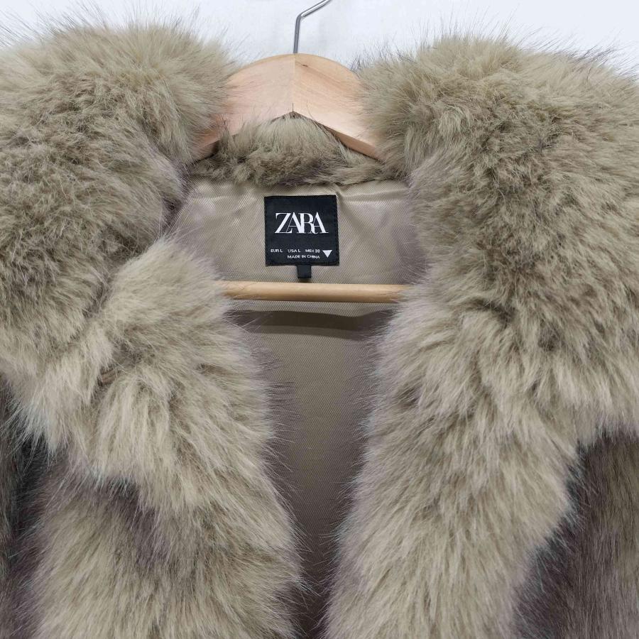 ZARA（ザラ） フェイクファー ベスト レディース import：L 中古 古着