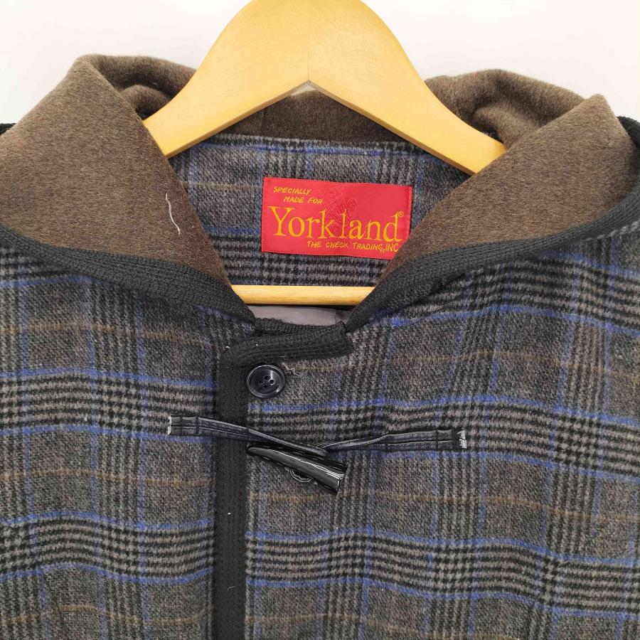 美品Yorkland タータンチェック　ダッフルコート　ロングコート　ウール ヨークランド YORKLAND(ヨークランド) タータンチェック ウール