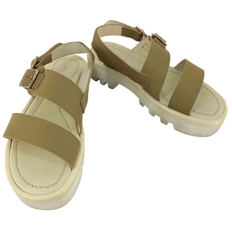 AURALEE(オーラリー) LEATHER BELT SANDALS MADE BY FOOT THE COACHER レディース  5 1/2【中古】【ブランド古着バズストア】 AURALEE（オーラリー） LEATHER BELT SANDALS MADE BY FOOT THE 中古