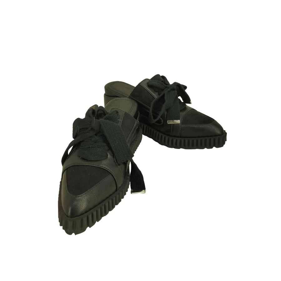 YELLO(イエロー) JET BLACK SNEAKER MULES レディース JPN：S 【中古】【ブランド古着バズストア】 yellaw YELLO(イエロー) JET BLACK SNEAKER MULES レディース JPN：S