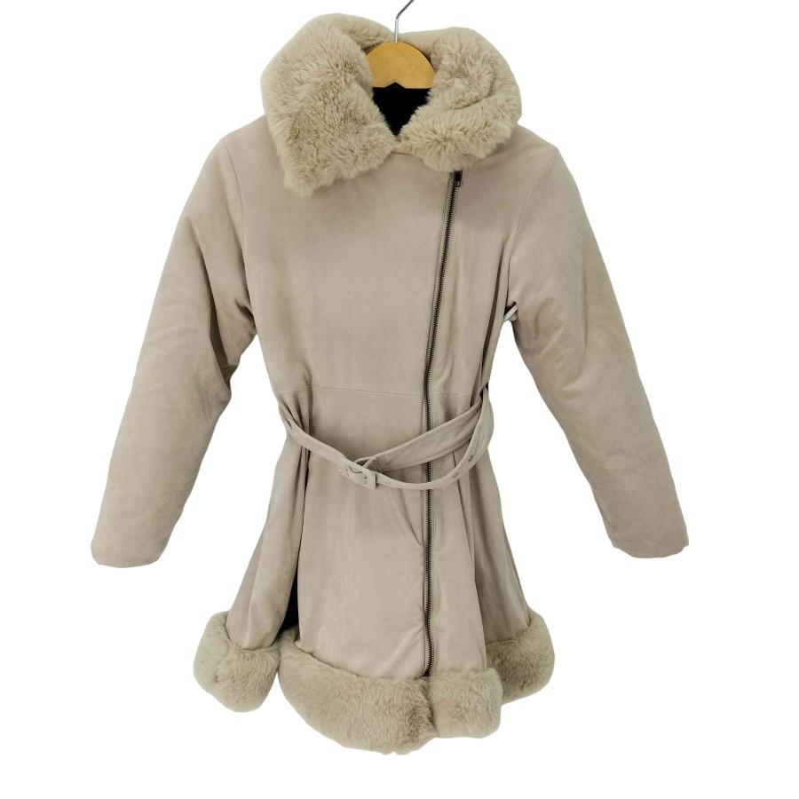 Darich(ダーリッチ) ファーボリュームフレアコート レディース  Free-L【中古】【ブランド古着バズストア】 Darich（ダーリッチ） ファーボリュームフレアコート レディース Free