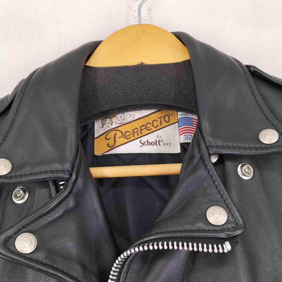 【42】90s USA製 Schott Perfecto ダブル ライダース 黒 Schott N.Y.C（ショット） Perfecto by Schott(パーフェクトバイ