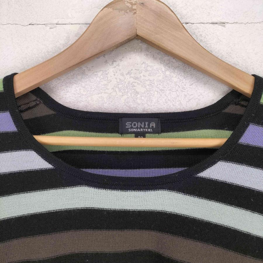 SONIA RYKIEL（ソニアリキエル） ラインストーンボーダーニット メンズ