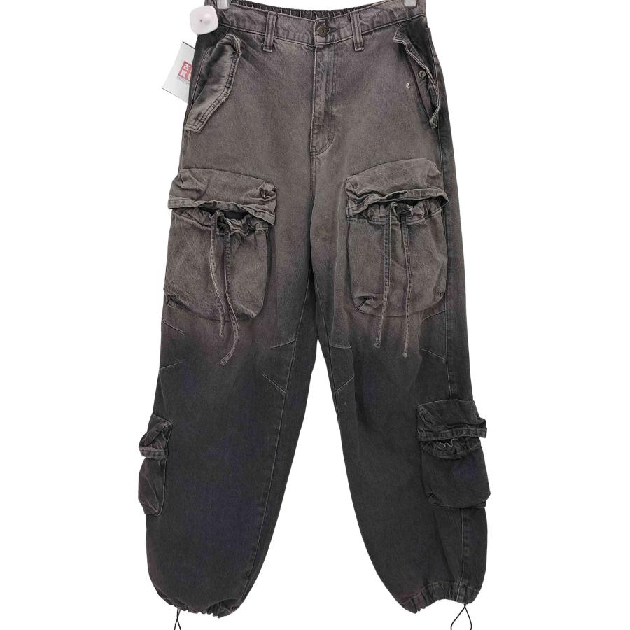 ZARA（ザラ） マルチポケット イージー デニム カーゴパンツ メンズ