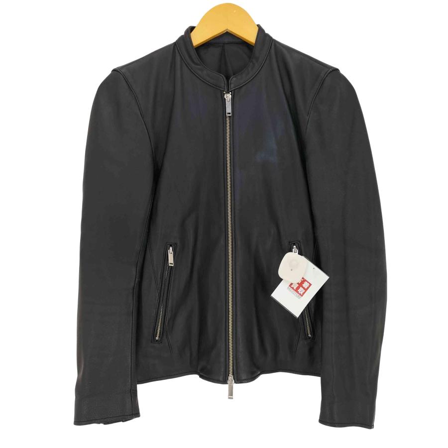 美品 ステュディオス 3 ラムレザー シングルライダースジャケット ダブルジップ STUDIOUS STUDIOUS(ステュディオス) ラムレザー ダブルジップ シングル