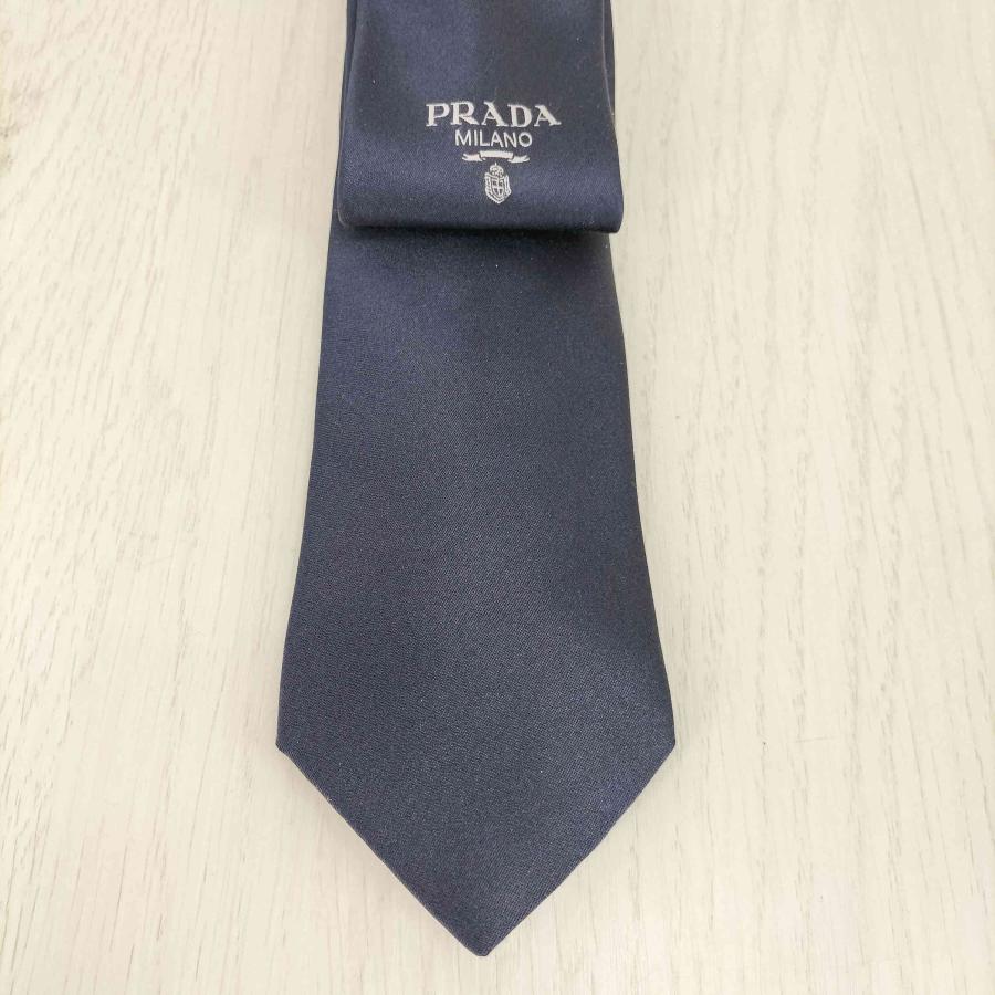 PRADA（プラダ） ロゴ刺繍 シルク100％ ネクタイ メンズ 表記無 中古