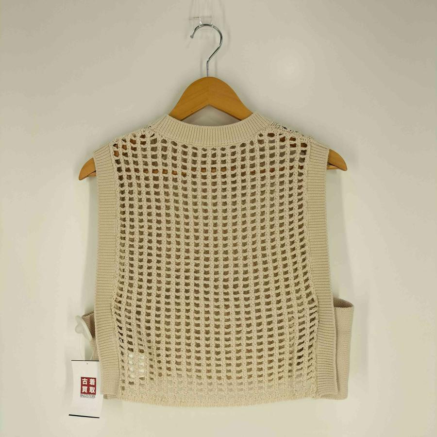 HYKE メッシュベスト　未使用 HYKE（ハイク） 24SS CROCHETED CROPPED メッシュ ニットベスト