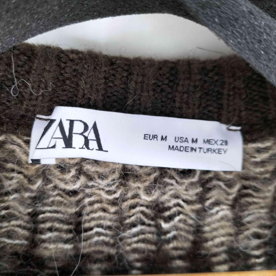 ZARA（ザラ） ジャガードニット カーディガン レディース import：M