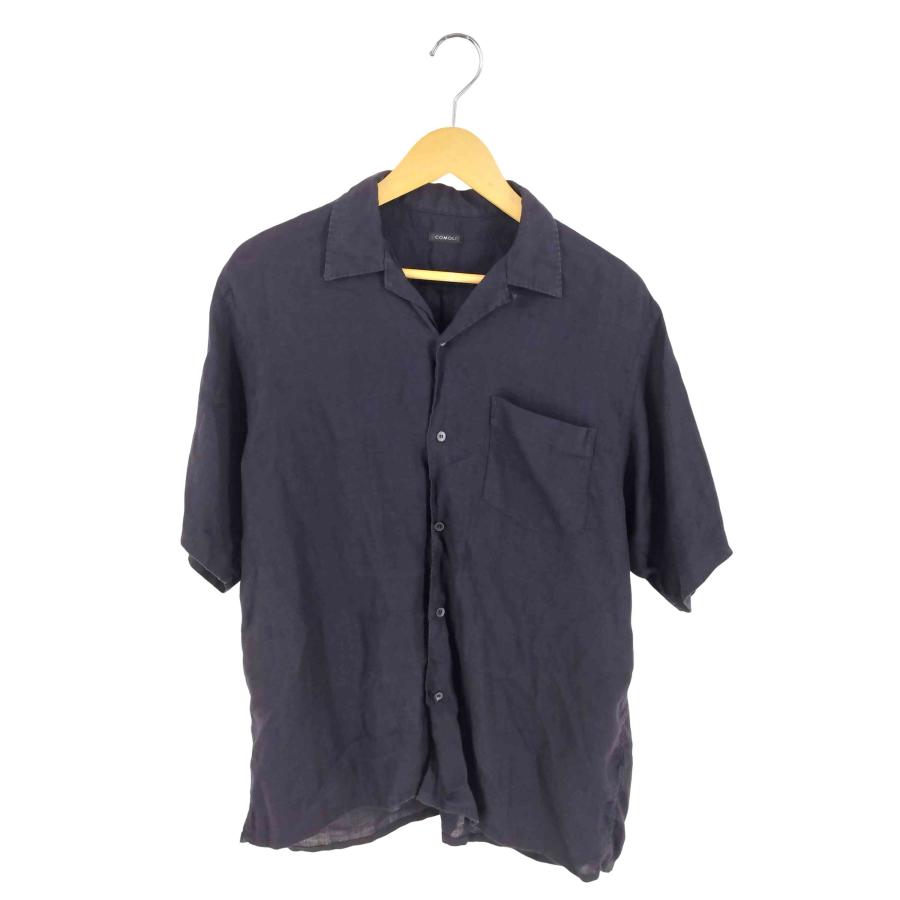 COMOLI(コモリ) リネンツイル 半袖オープンカラーシャツ メンズ JPN：1 【中古】【ブランド古着バズストア】 COMOLI（コモリ） リネンツイル 半袖オープンカラーシャツ メンズ JPN