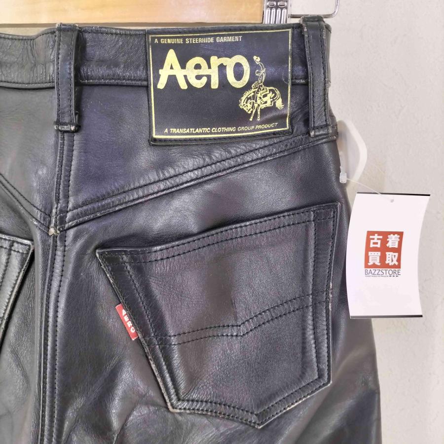 USED古着(ユーズドフルギ) {{AERO LEATHER}} 初期タグ 90S STEERHIDE L