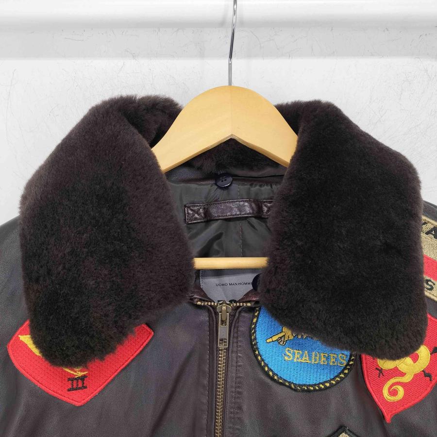 BOLINI(ボリーニ) G-1 牛革 ワッペン刺繍 フライトジャケット メンズ