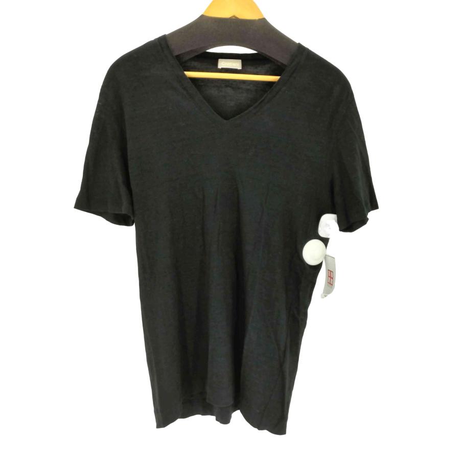クルチアーニ／ニットTシャツ／リネン／46 CRUCIANI（クルチアーニ） イタリア製 vネック リネンTシャツ メンズ