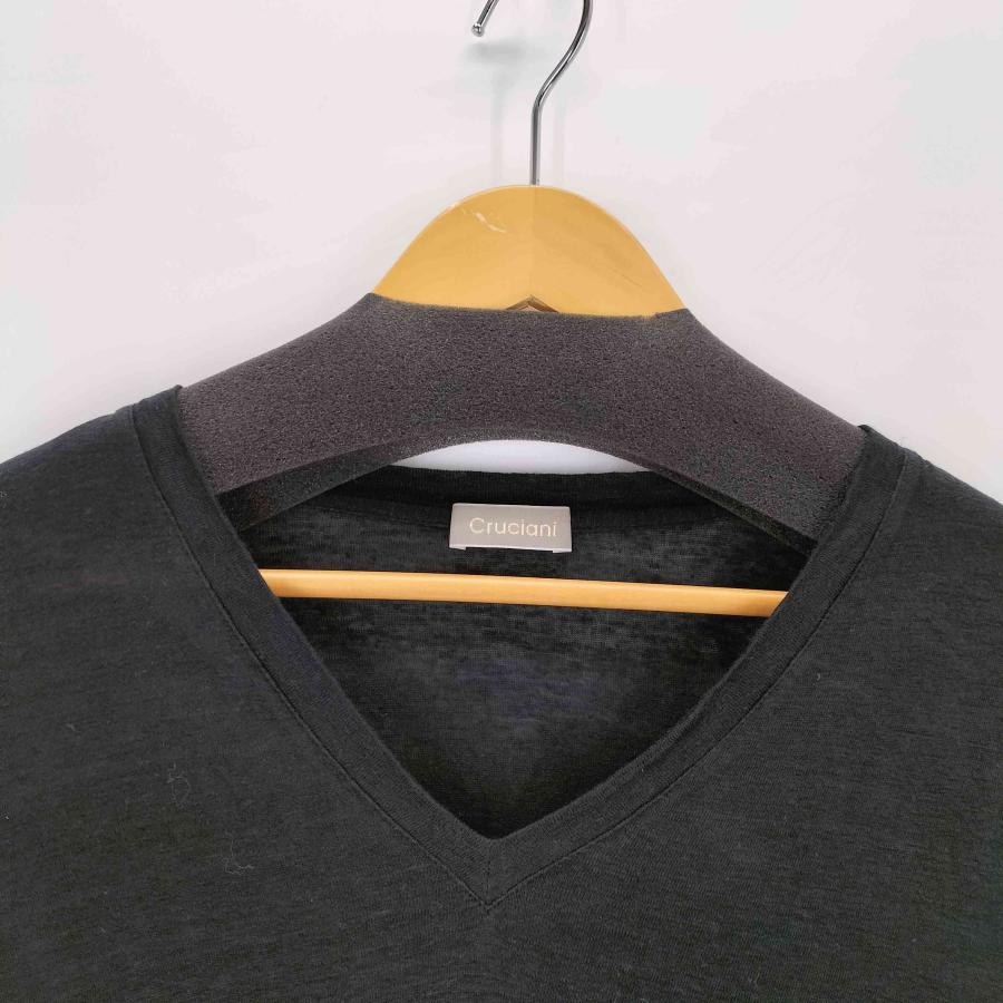 CRUCIANI（クルチアーニ） イタリア製 vネック リネンTシャツ メンズ
