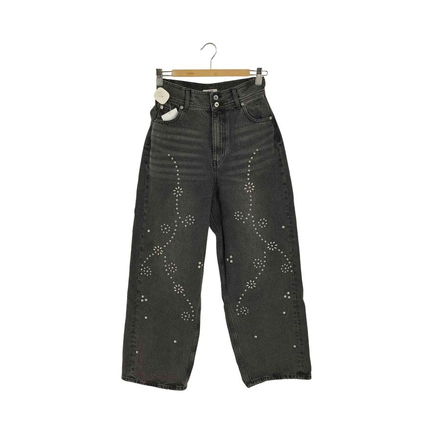 AMERI(アメリ) STUDS DETAIL STRAIGHT DENIM PANTS レディース  26【中古】【ブランド古着バズストア】 Ameri（アメリ） STUDS DETAIL STRAIGHT DENIM PANTS レディース 2