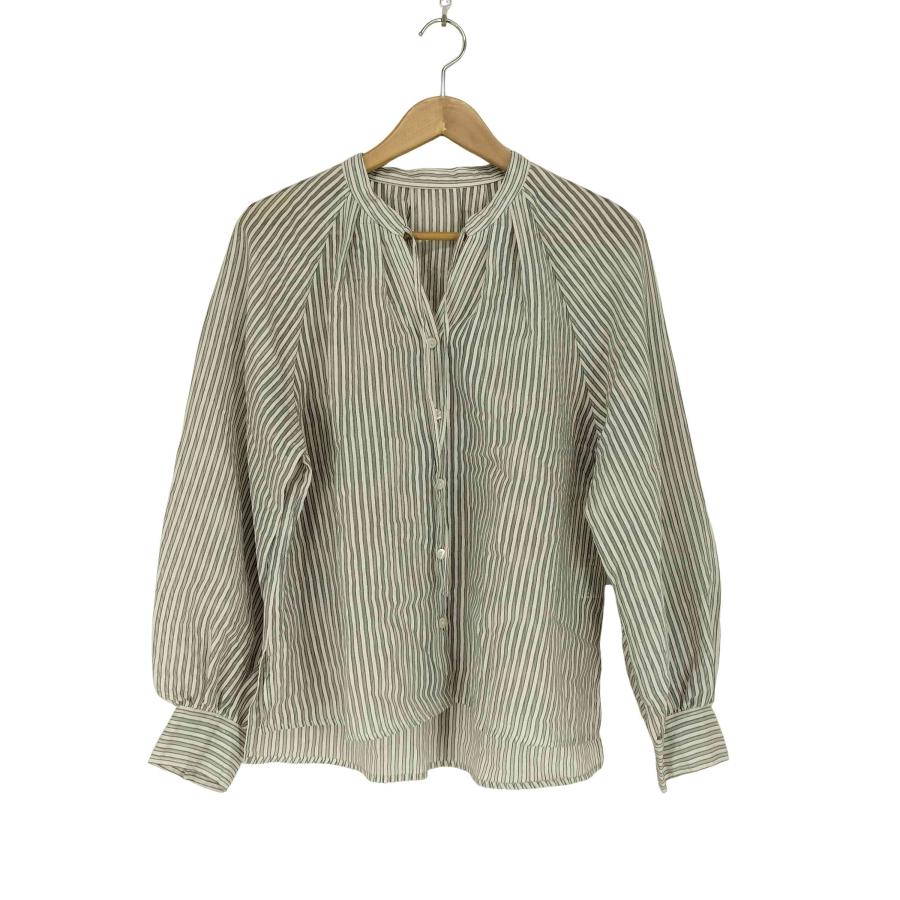 Pinky＆Dianne(ピンキーアンドダイアン) シアーストライプギャザーブラウス レディース  38【中古】【ブランド古着バズストア】 PINKY&DIANNE（ピンキー アンド ダイアン） シアーストライプギャザー