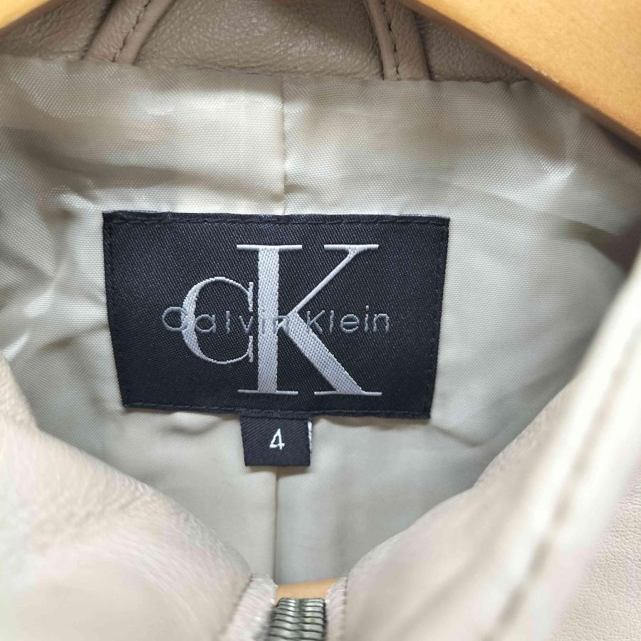 ck  (シーケーカルバンクライン) ラムレザー スタンドカラージャケット レディース US：4 【中古】【ブランド古着バズストア】 ck Calvin Klein ck Calvin Klein(シーケーカルバンクライン