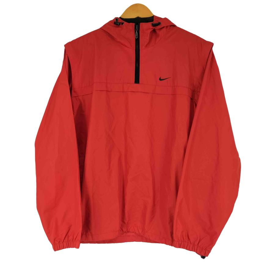 NIKE(ナイキ) 00S CLIMA-FIT ワンポイント刺繍 アノラックパーカー メンズ import：M 【中古】【ブランド古着バズストア】 NIKE（ナイキ） 00S CLIMA-FIT ワンポイント刺繍 アノラックパーカー