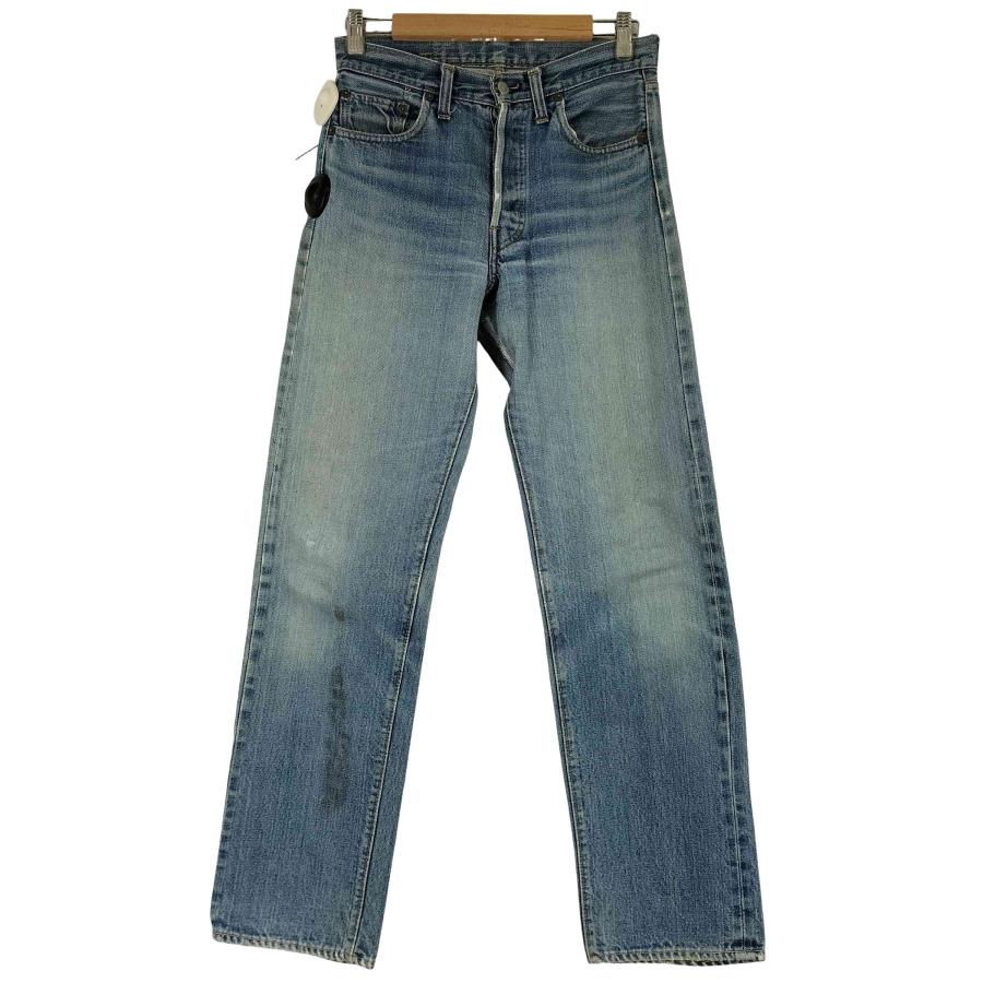 Levis(リーバイス) 70S 74年 6月製 USA製 501 66前期 ボタン裏6刻印 ストレート デニム パンツ 鉄製銅メッキリベット 赤耳 ヒップポケット裏 シングルテッチ 裾チェーンステッチ スモールe 【中古】【ブランド古着バズストア】 Levi's（リーバイス） Levis(リーバイス) 66前期 501 ボタン裏刻印6