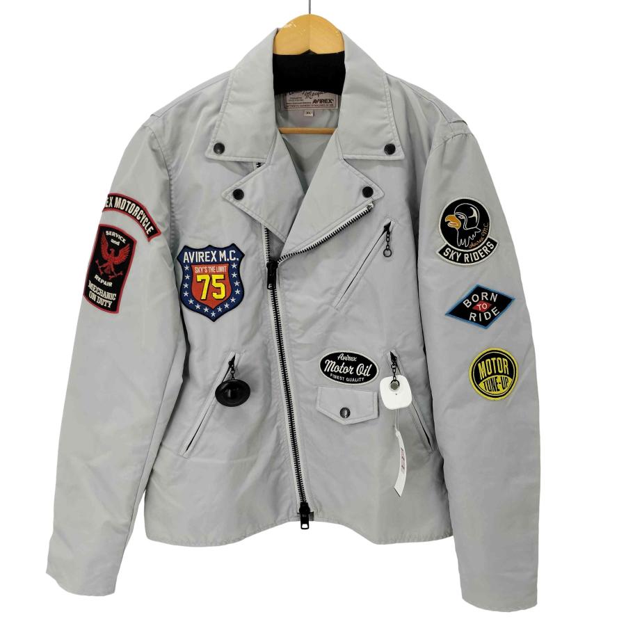 AVIREX STREAK EAGLE レザーフライトジャケット アヴィレックス AVIREX ワッペンゴートレザージャケット メンズ JPN：L