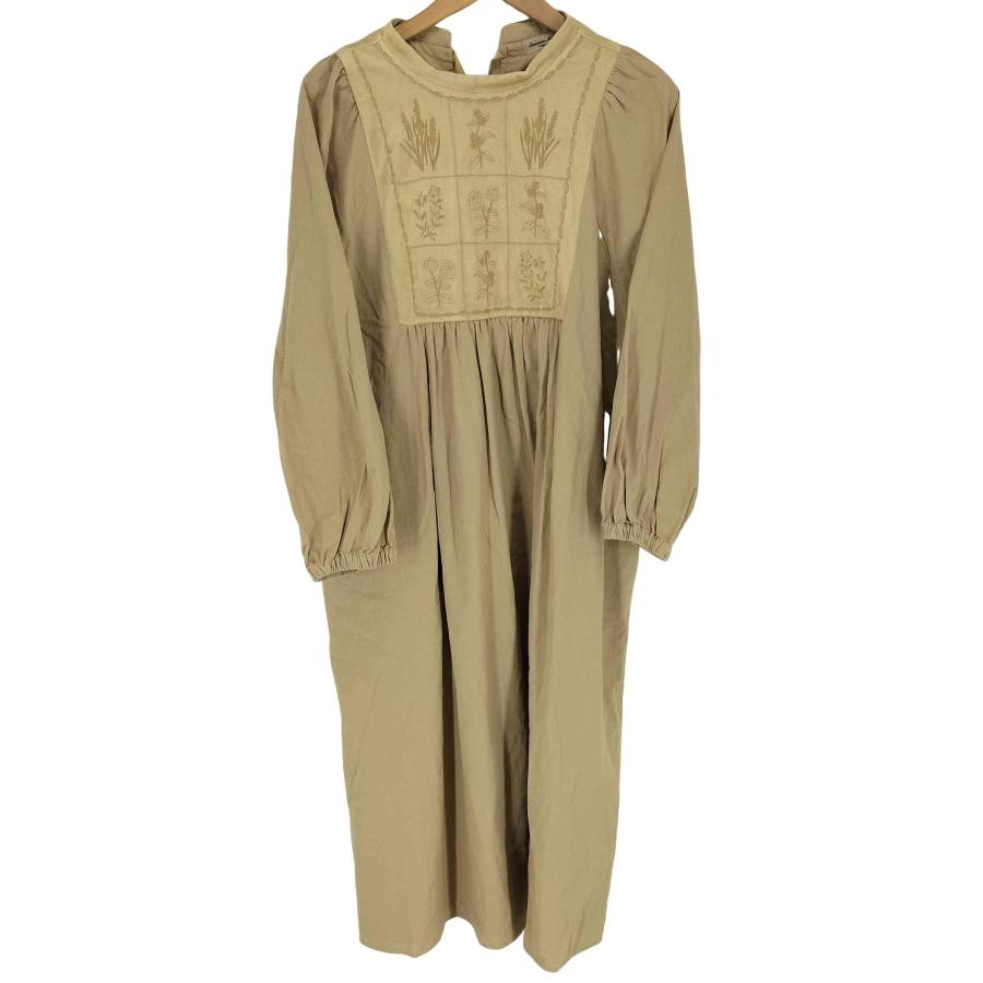 Samansa Mos2（サマンサモスモス） ベロア植物図鑑柄刺繍ワンピース