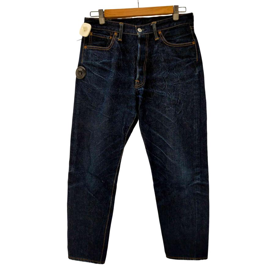 Denime(ドゥニーム) セルビッジ 赤耳 濃紺 ボタンフライ デニム パンツ メンズ  W:32【中古】【ブランド古着バズストア】 Denime（ドゥニーム） セルビッジ 赤耳 濃紺 ボタンフライ デニム