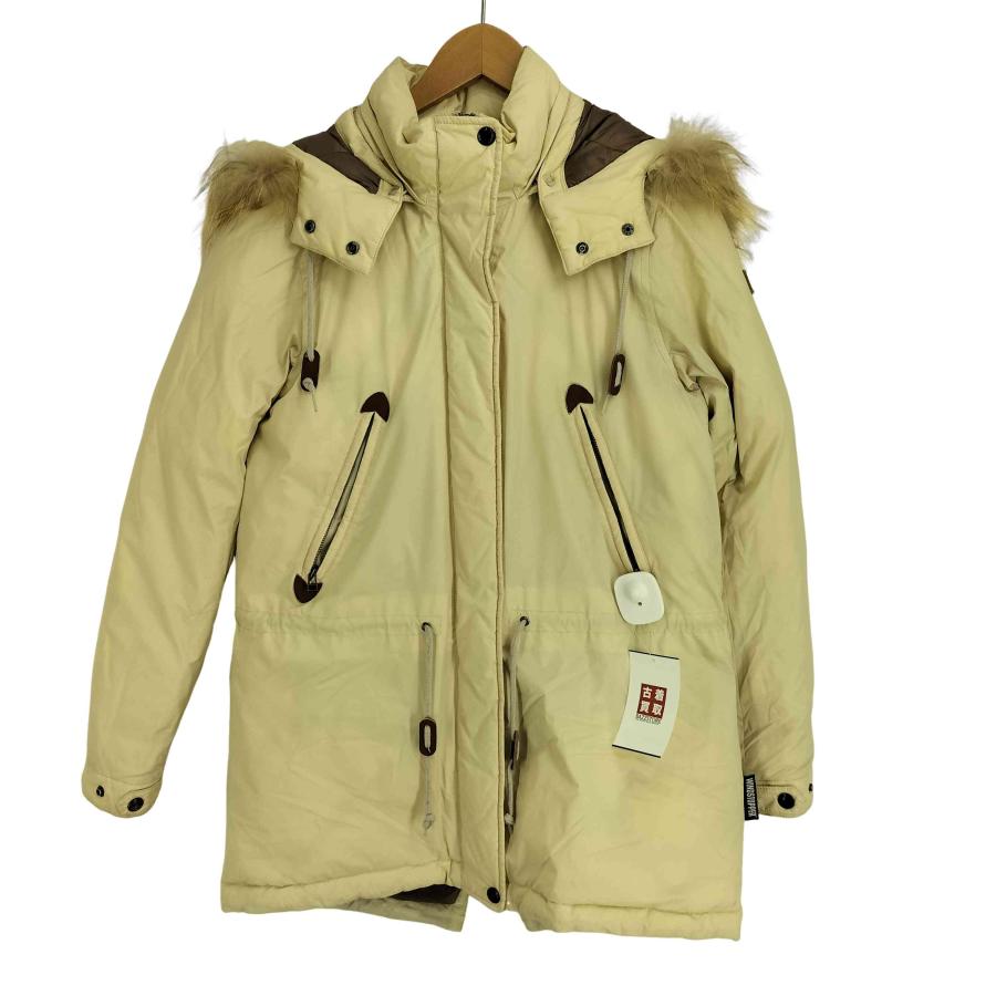 AIGLE(エーグル) WINDSTOPPER ウィンドストッパー ファーフード付 ダウン モッズコート レディース import：M 【中古】【ブランド古着バズストア】 AIGLE（エーグル） WINDSTOPPER ウィンドストッパー ファーフード付