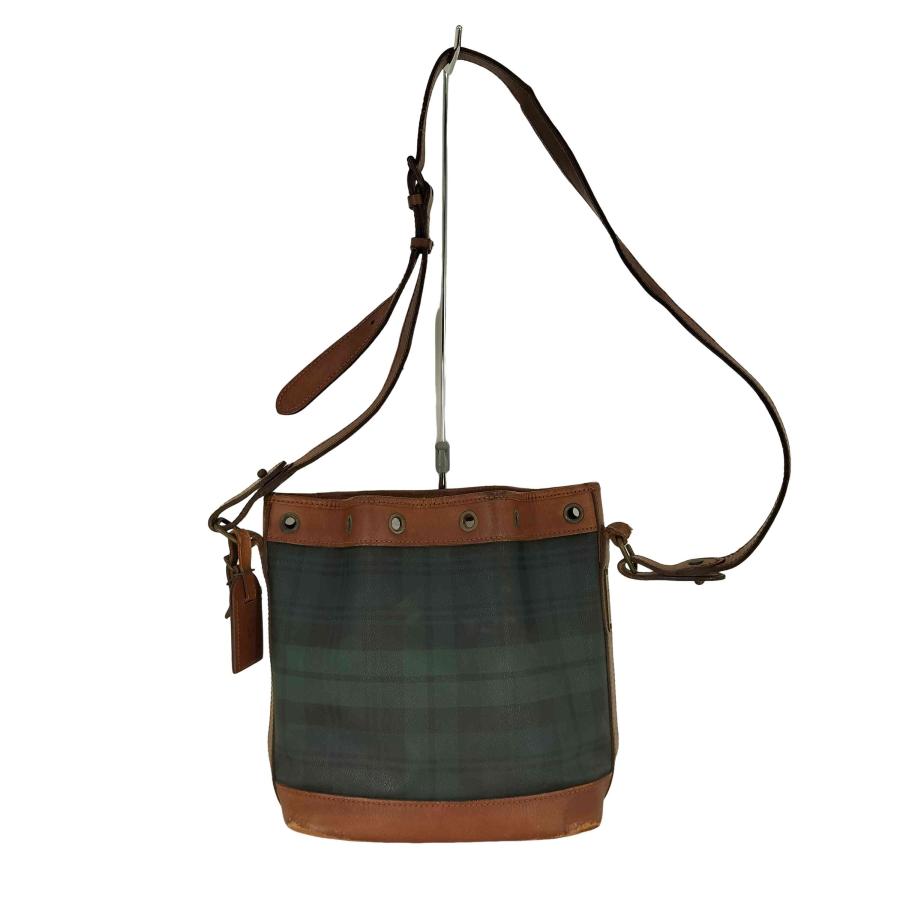 Polo Ralph Lauren 　レザーショルダーバッグ　ブラックウォッチ POLO RALPH LAUREN（ポロ・ラルフローレン） ブラックウォッチ レザー