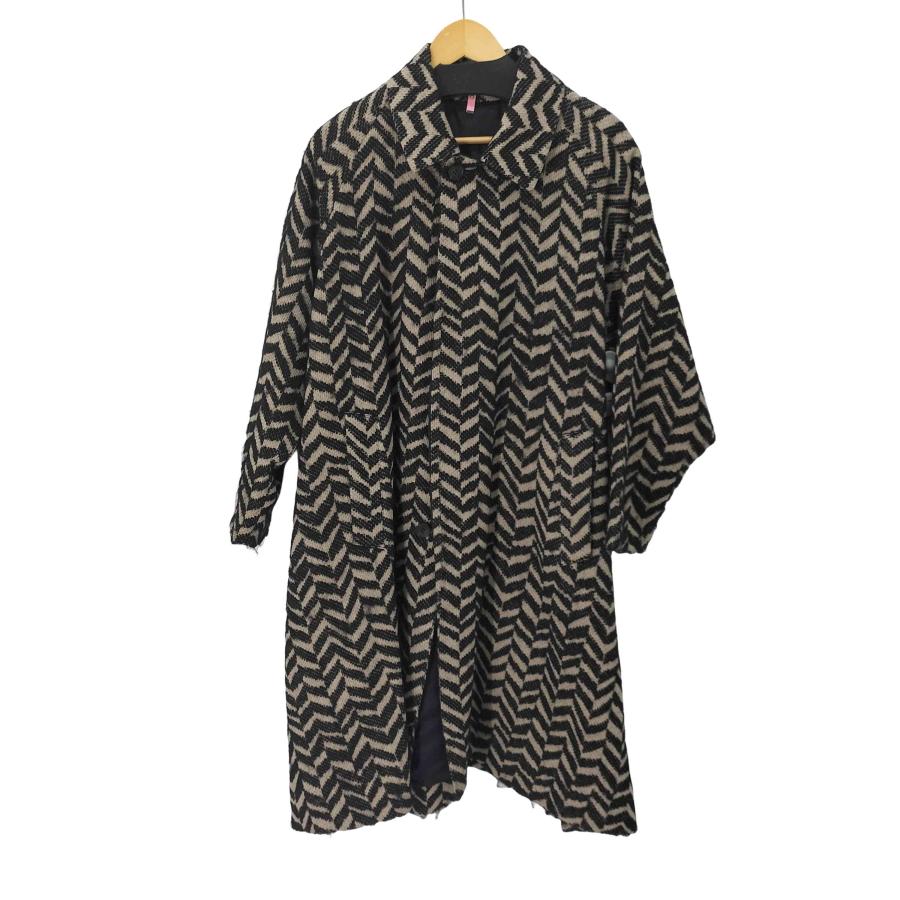 TOMORROWLAND(トゥモローランド) HAVERSACK ウールロービングヘリンボーン バルカラーコート レディース JPN：0 【中古】【ブランド古着バズストア】 TOMORROWLAND（トゥモローランド） HAVERSACK ウールロービング