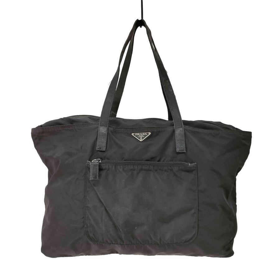 PRADA（プラダ） レザーハンドル ナイロン トートバッグ レディース