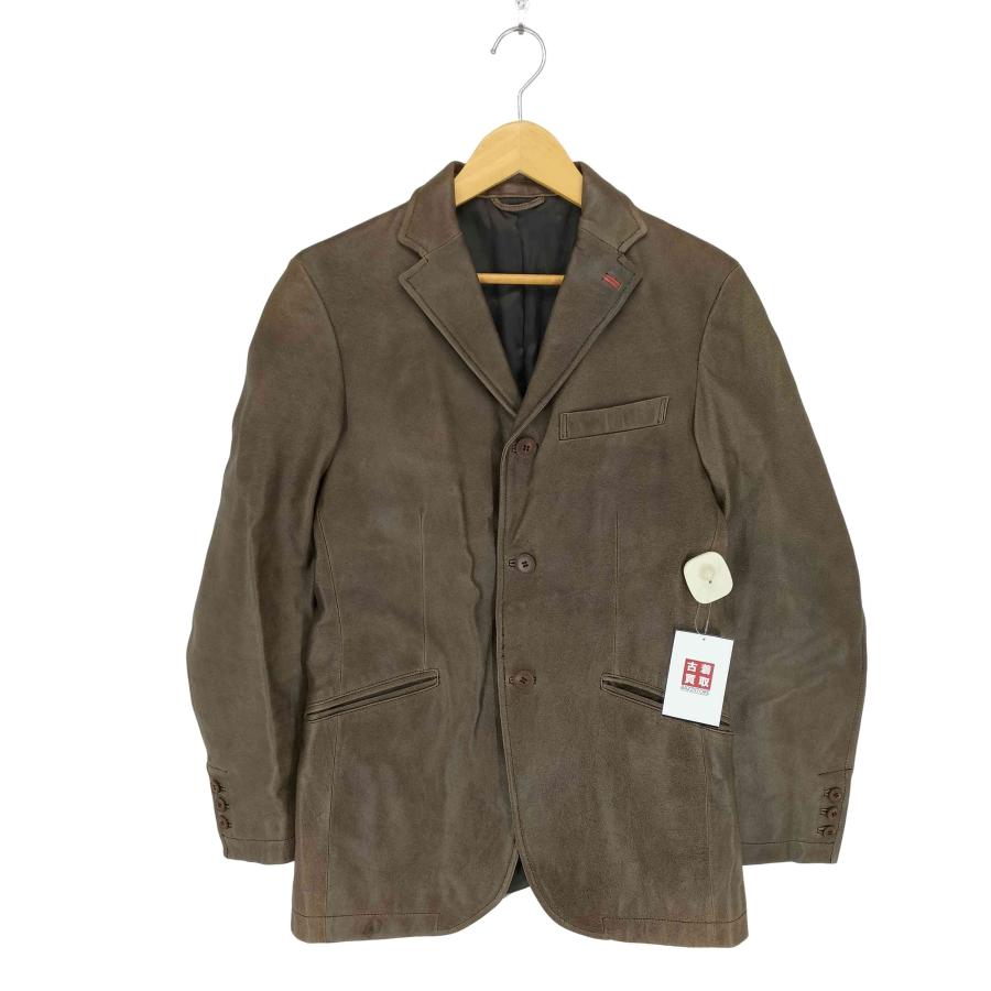 ね*こ様 【最終価格】ビンテージ レザー ジャケット BOYCOTT ボイコット BOYCOTT（ボイコット） レザー 段返り3B テーラードジャケット メンズ